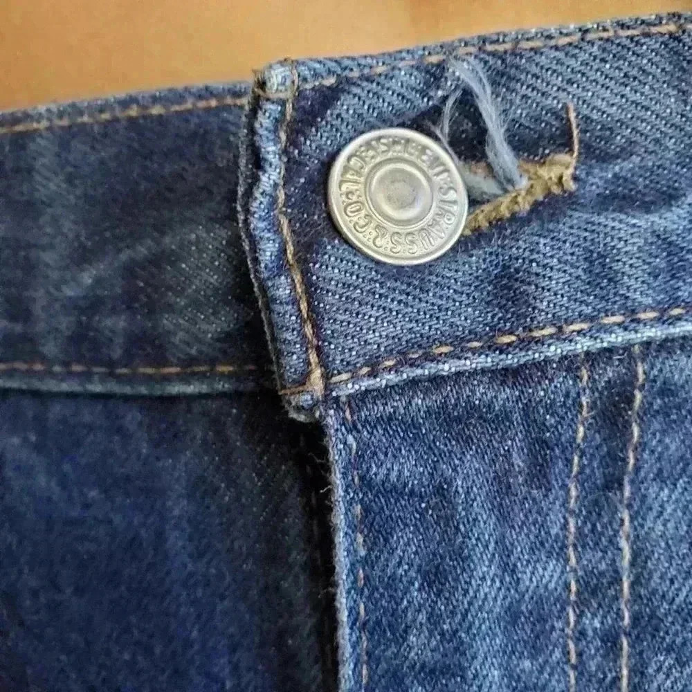 Vintage 70s Levis 577 RARE Low Rise Flared Jeans - 12 - Picture 8 of 10